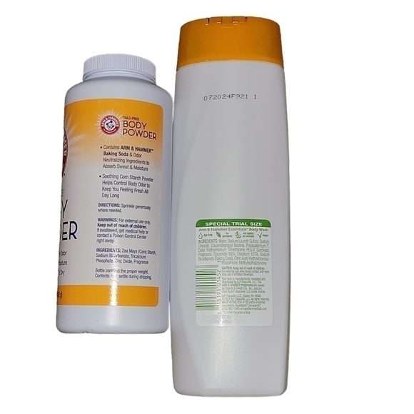 Arm & Hammer Talc Free body Powder and Ultra Moisturizing Body Wash - Picture 5 of 5